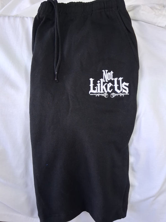 Not Like Us Black Shorts