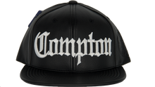 Load image into Gallery viewer, Leather Old English Compton Snapback
